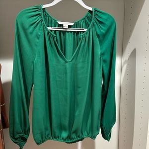 Diane von furstenberg green blouse
